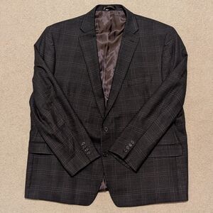 LAUREN RALPH LAUREN Brown Plaid Blazer 52R